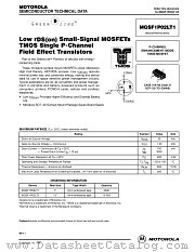 MGSF1P02LT1 datasheet pdf Motorola