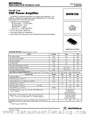 MHW105 datasheet pdf Motorola