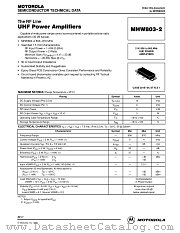 MHW803 datasheet pdf Motorola