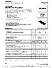 MHW912 datasheet pdf Motorola