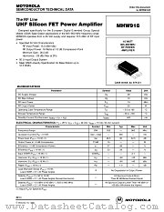 MHW916 datasheet pdf Motorola