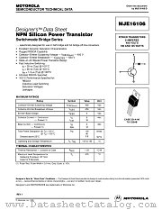 MJE16106 datasheet pdf Motorola