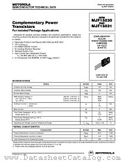 MJF15031 datasheet pdf Motorola