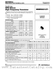 MMBR5031LT1 datasheet pdf Motorola