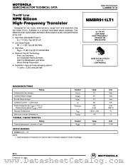 MMBR911LT1 datasheet pdf Motorola