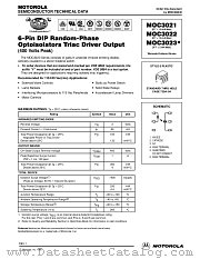 MOC3020 datasheet pdf Motorola