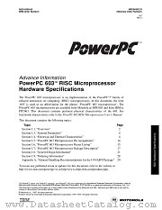 MPC603EC/DR3 datasheet pdf Motorola