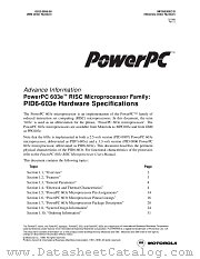 MPC603EEC datasheet pdf Motorola