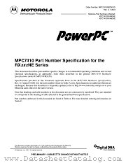 MPC7410NEPNS datasheet pdf Motorola