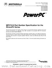 MPC7410PCPNS datasheet pdf Motorola
