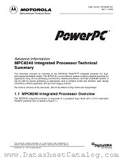 MPC8240TS datasheet pdf Motorola