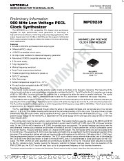 MPC9239 datasheet pdf Motorola