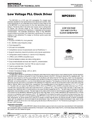 MPC9351 datasheet pdf Motorola