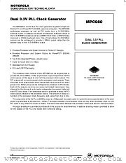 MPC980 datasheet pdf Motorola