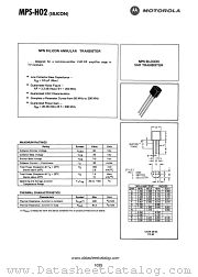 MPS-H02 datasheet pdf Motorola