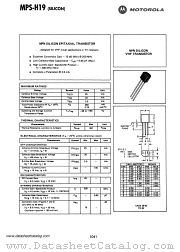 MPS-H19 datasheet pdf Motorola