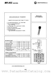 MPS-H32 datasheet pdf Motorola