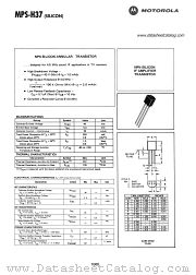 MPS-H37 datasheet pdf Motorola