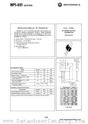 MPS-U31 datasheet pdf Motorola