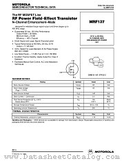 MRF137 datasheet pdf Motorola