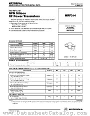 MRF314 datasheet pdf Motorola