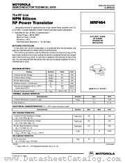 MRF464 datasheet pdf Motorola