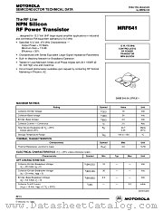 MRF641 datasheet pdf Motorola