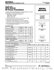MRF652 datasheet pdf Motorola
