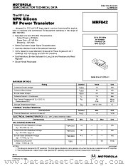 MRF842 datasheet pdf Motorola