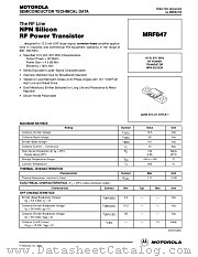 MRF847 datasheet pdf Motorola