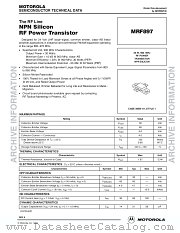 MRF897_D datasheet pdf Motorola