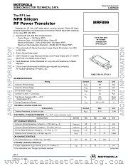 MRF899_D datasheet pdf Motorola