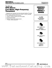 MRF957T1 datasheet pdf Motorola