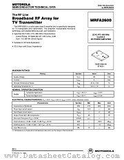 MRFA2600 datasheet pdf Motorola