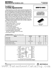 MRFIC1803 datasheet pdf Motorola