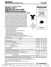 MTB3N100E datasheet pdf Motorola