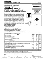 MTB4N80E datasheet pdf Motorola