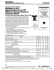 MTD20N06HDL datasheet pdf Motorola