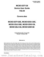 MC9S12DT128E datasheet pdf Motorola