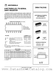 SN54LS165 datasheet pdf Motorola