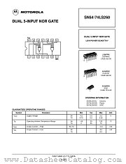 SN54LS260 datasheet pdf Motorola