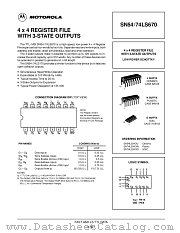 SN74LS670D datasheet pdf Motorola