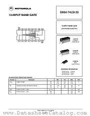 SN74LS133D datasheet pdf Motorola