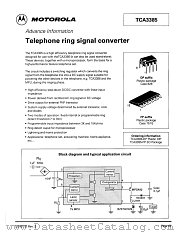 TCA3385-FP datasheet pdf Motorola