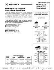 TL072ACP datasheet pdf Motorola