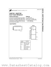 54AC153 datasheet pdf National Semiconductor