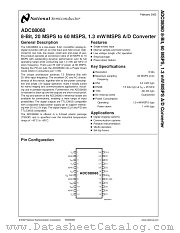 ADC08060 datasheet pdf National Semiconductor