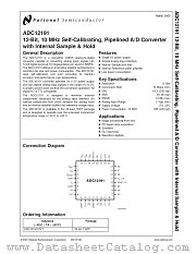 ADC12191 datasheet pdf National Semiconductor