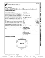 ADC12L063 datasheet pdf National Semiconductor