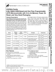 COP8SAB5 datasheet pdf National Semiconductor